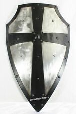 Medieval 28' Heather shield Battle Armor Gothic LAYERED STEEL CROSS SHIELD HAVY picture