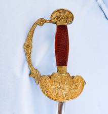 1830 U.S. America Officer Epee Sword Ebony Grip Battle War Andrew Jackson picture