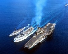 Fleet Oiler USS Tolovana refueling in Gulf of Tonkin 8x10 Vietnam War Photo 836 picture