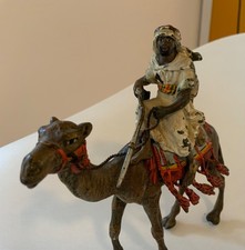 FRANZ XAVIER BERGMAN (AUSTRIA, 1861-1936) Coldpainted Man on a Camel Bronze picture
