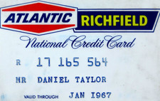 Atlantic Richfield Gas Station Credit Card ARCO CITGO Skelly Husky Marathon 1966 picture
