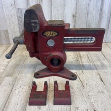Vintage The Will Burt Co Versa-Vice No 4-1043-5  Red Swivel Base vise USA 2 Jaws picture