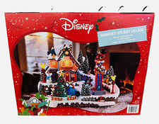 Disney Animated Musical LED Lighted Christmas Village Timer Mickey & Friends picture