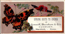 Victorian Trade Cards 1880's Gemmill, Burnham & Co'. Spring Suits, Hartford, CT picture