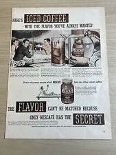 Nescafe Instant Coffee Iced Nestle 1947 Vintage Print Ad Life Magazine picture
