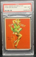 1944 Gum Inc American Beauties R-59 THAR SHE BLOWS PSA 8 NM-MT picture