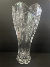 Vintage Lenox Shooting Star 14” Full Lead Crystal Vase HEAVY BEAUTIFUL picture