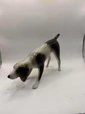 Vintage Royal Dux Czechoslovakia Porcelain Hunting Dog Figurine Pointer Hound * picture