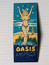 Vintage Girlie Feature Matchbook Oasis Baltimore Maryland picture