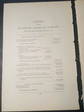 1898 train document FITCHBURG RAILROAD COMPANY Jaffrey new Hampshire Cheshire  picture