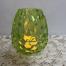 Olsen Glass Designs Chantilly Green Dragon Egg Fairy Lamp Ltd Ed Vintage Vixen picture