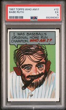 1967 Topps Who Am I? #12 Babe Ruth Yankees PSA 5 picture