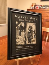 BIG 10x13 FRAMED MARVIN GAYE 