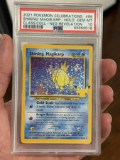 Pokémon 2021 Celebrations Classic Collection Shining Magikarp Holo 66/64 PSA 10 picture