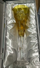 Waterford Crystal Snowflake Wishes 4th Edition Gold Champagne Flute 5 oz. 2014. picture