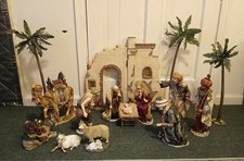 LARGE RARE 16 pc Vintage 2005 Member's Mark Christmas Nativity Scene COMPLETE picture