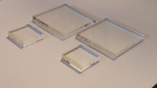Clear Acrylic Square Bases Stands Mineral Collectible Mounting Display 1 2 3 4
