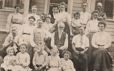 RPPC FAMILIES c1910 BROOME NY? KETCHUM WARREN HAND LILLY FULLER DOUD 062826 V picture