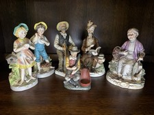 Vintage ARDCO Dallas Porcelain Farmer Family Figurines – Lot of 6 picture