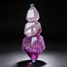 Rainbow Amethyst Double Terminated Tower Natural Crystal Altar Home Decor picture