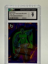 2025 Topps Marvel Comic Book Heroes Doctor Doom Purple and Gold Lava 60/75 CGC 9 picture