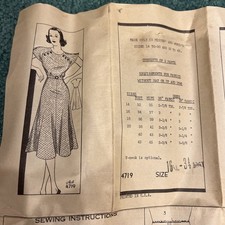 Vintage Anne Adams Dress pattern, Dress Pattern 4719  Size 16 picture