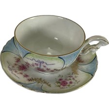Antique C.T.Germany Porcelain Teacup and Saucer Gold Trim Circa 1900 Gilded picture