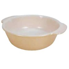 Fire King Peach Lustre 467 Casserole Dish 1.5 Qt Reverse Logo Baking Luster Vtg picture