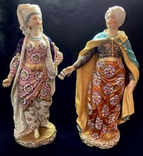 Pair Samson Paris porcelain figures of Ottoman Turkish Sultan & Sultana 19th C. picture