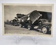 Vintage RPPC Postcard 12 Trucks Giant Fir Logs Arlington WA Logging Ellis picture