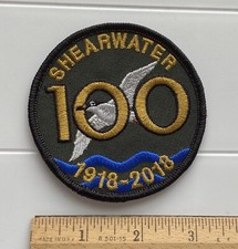 CFB Shearwater 100 Years 1918-2018 3.25” Round Embroidered Hook Loop Patch picture