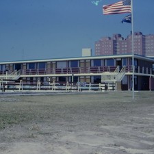 1964 Myrtle Beach, SC Dunes Motel 35mm Slide Photo Ocean Forest Hotel Pool Vtg picture