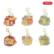 Pokemon Center Getting Ready 2026 Christmas Ornament Lamé Acrylic Keychain Box picture