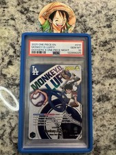 2025 ONE PIECE PROMOS DODGERS X ONE PIECE NIGHT #010 MONKEY D. LUFFY PSA 10 picture