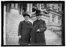 Photo:Cardinal James Gibbons with Clergyman Outside Building picture