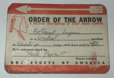 Boy Scout- OA Membership Card Lodge 236 UnaLi'Yi  South Carolina 1966  RC6 picture