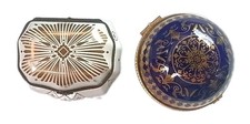 ESTEE LAUDER Lot Of 2 PORCELAIN HINGED TRINKET BOXES created In Japan Pristine picture
