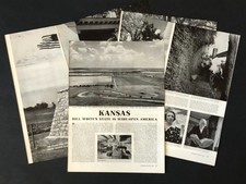 1944 Kansas Article WW II Farmland Topeka Wichita Douglas Ave Real Photos Vtg picture