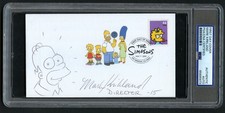 Mark Kirkland signed autograph FDC Director The Simpsons w/ Homer Sketch PSA picture