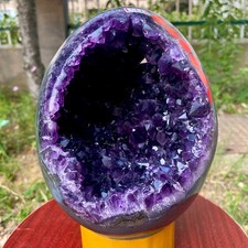 8.79LB Large Natural Amethyst geode quartz cluster crystal Egg specimen Healing picture
