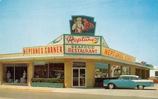 Neptune's Corner Restaurant Virginia Beach VA 1956 Ford Fairlane Postcard picture