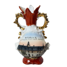 BETHLEHEM Pennsylvania PA Antique LADIES SEMINERY Souvenir TRINKET GOLD VASE picture
