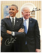President Barack Obama and Joe Biden White House Presidential Signed REPRINT8x10 picture
