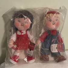 Campbell Kids 100 Years Collectible Advertising Doll Pair Set of 2, 2004 picture