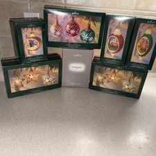 Hallmark Illuminations Lot Of 7- 2005 NIB Snowballs, Stars, Ornaments ,Power Box picture
