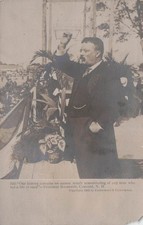 RPPC President Theodore Roosevelt Concord NH Historic Speech Photo Postcard 17A picture