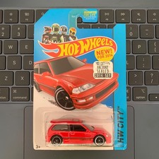 Hot Wheels Factory Sealed 2014 1990 Honda Civic EF Red - HW City 30/250 picture