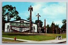 Canada, Victoria BC, Thunderbird Park, Totem Poles, Vintage Postcard picture