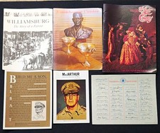 Mixed Vintage Williamsburg Postcards & Souvenir Programs Paper Ephemera Lot of 6 picture