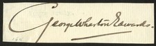 George Wharton Edwards d1950 signed autograph 1x4 cut Impressionist Painter ^ picture